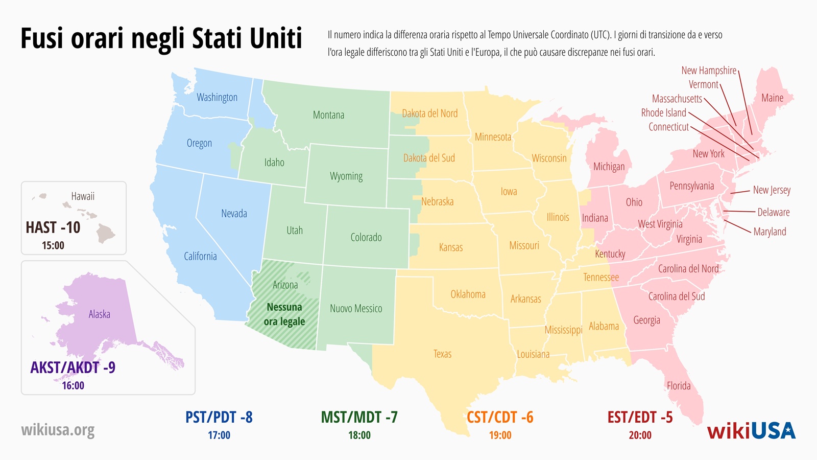 Fusi orari negli USA – mappa, ora attuale e differenza con l’Italia | © Petr Novák