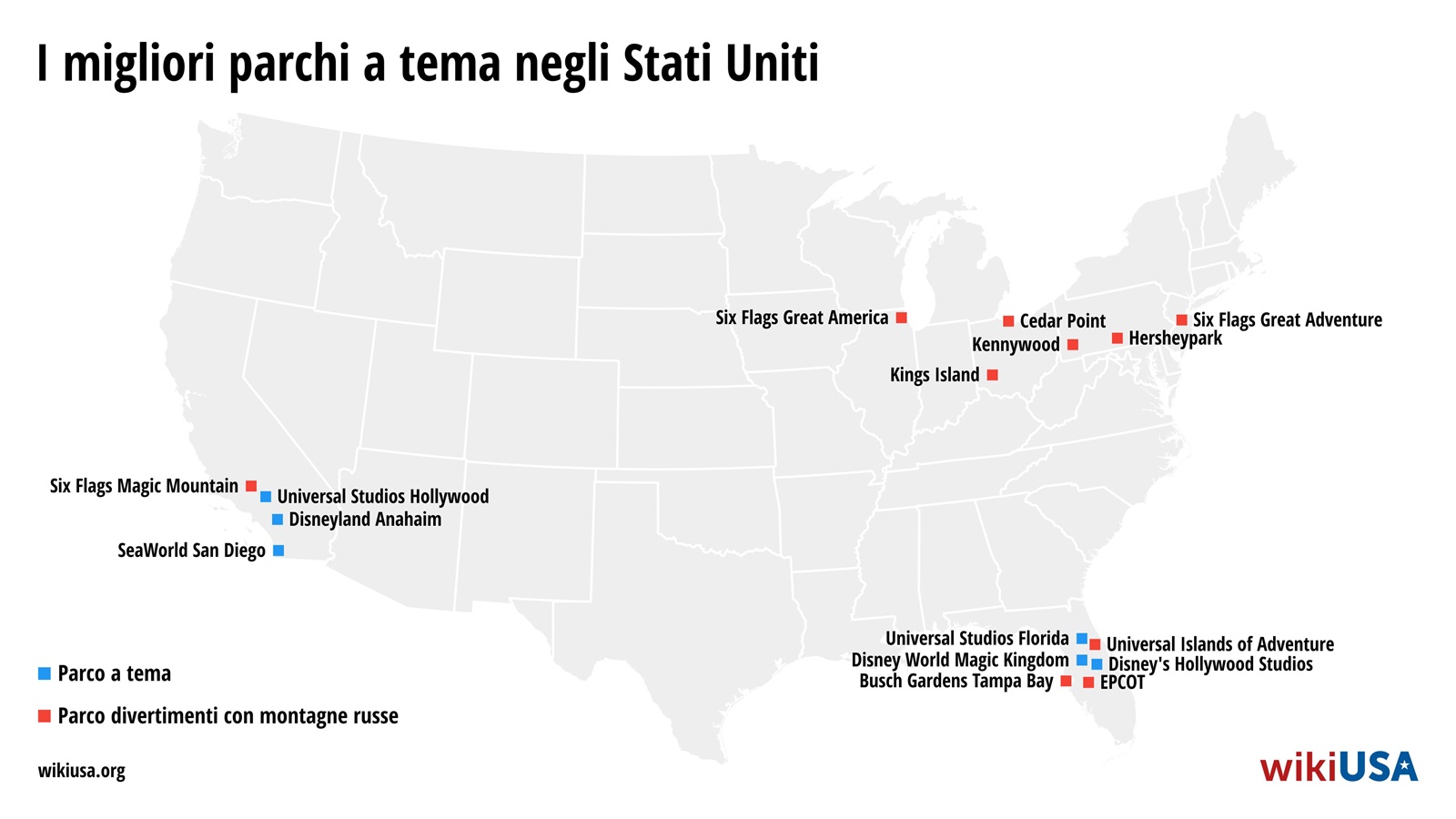 8 parchi a tema negli Stati Uniti – le migliori montagne russe