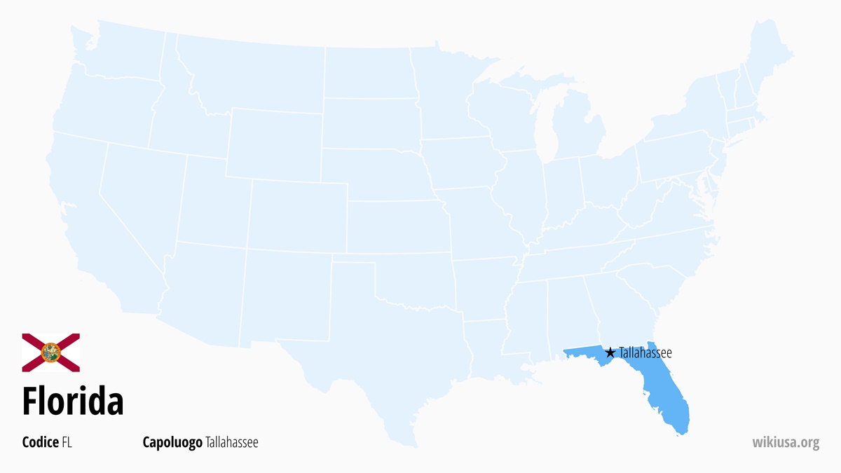 Mappa dello Stato della Florida | Dove si trova la Florida? | Florida (Stati Uniti) – capitale, città, clima e curiosità