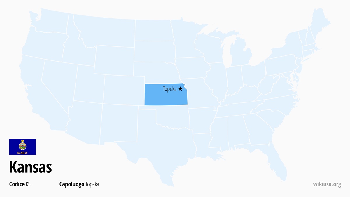 Mappa dello Stato della Kansas | Dove si trova la Kansas? | Kansas (Stati Uniti) – clima, cosa vedere, città e curiosità