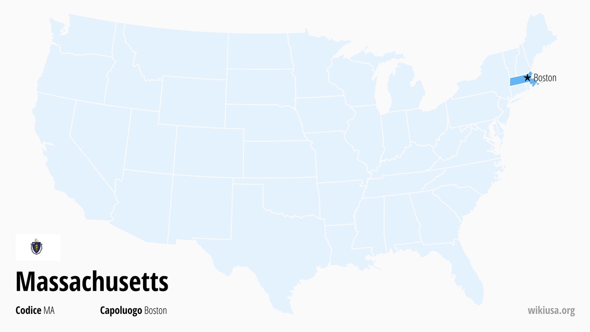 Mappa dello Stato della Massachusetts | Dove si trova la Massachusetts? | Massachusetts (Stati Uniti) – città, capitale, cartina e curiosità