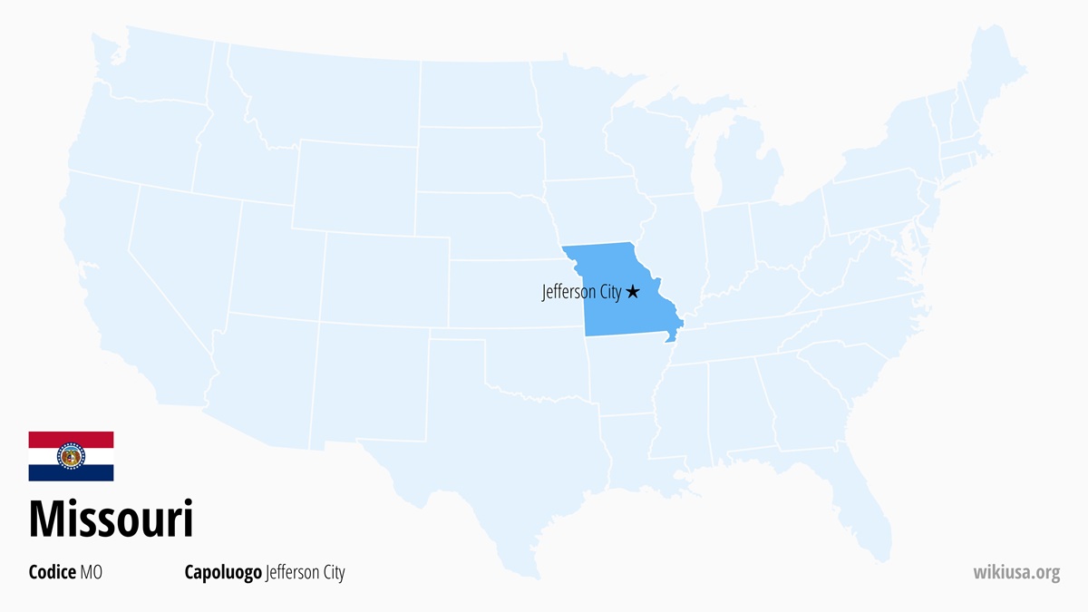 Mappa dello Stato della Missouri | Dove si trova la Missouri? | Missouri (Stati Uniti) – cartina, città, clima e curiosità