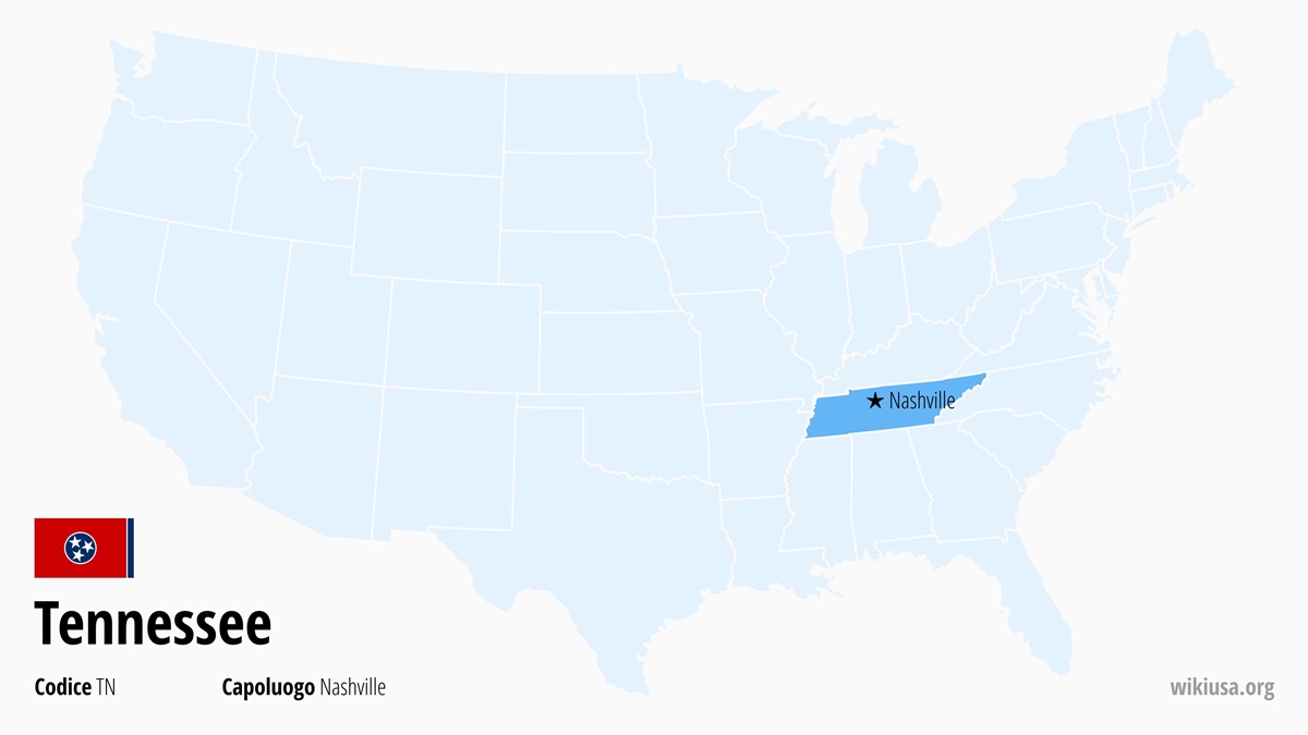 Mappa dello Stato della Tennessee | Dove si trova la Tennessee? | Tennessee (Stati Uniti) – clima, cosa vedere, città e curiosità