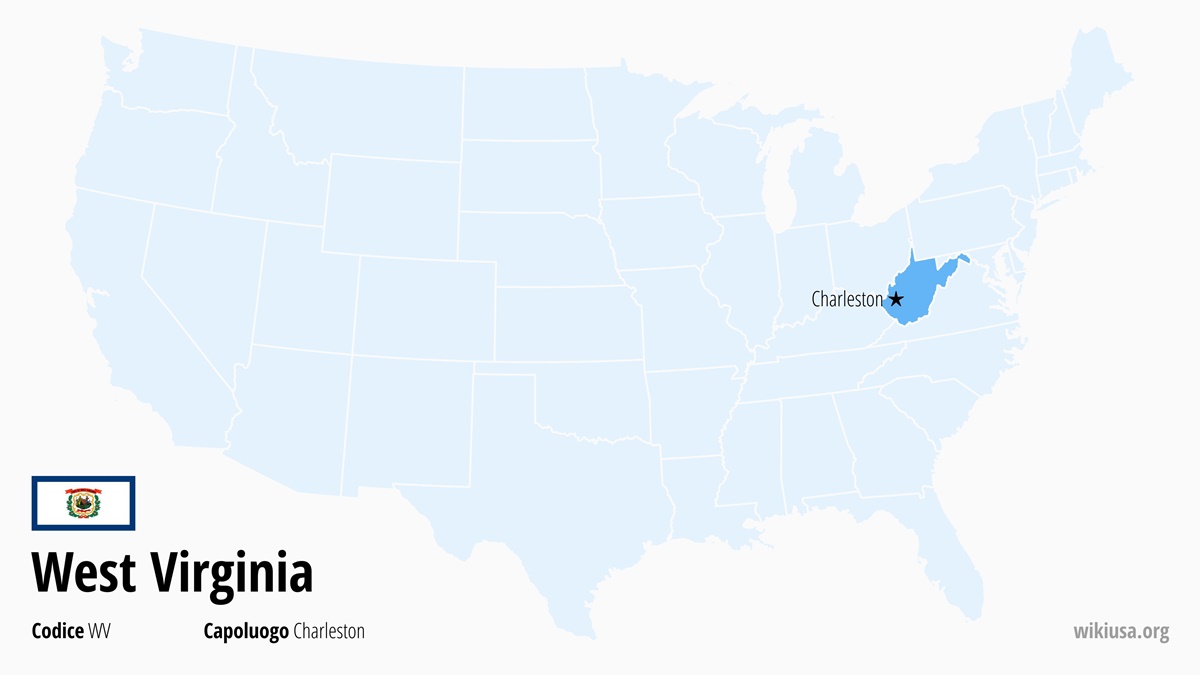 Mappa dello Stato della West Virginia | Dove si trova la West Virginia? | West Virginia (Stati Uniti) – città, capitale, cartina e curiosità